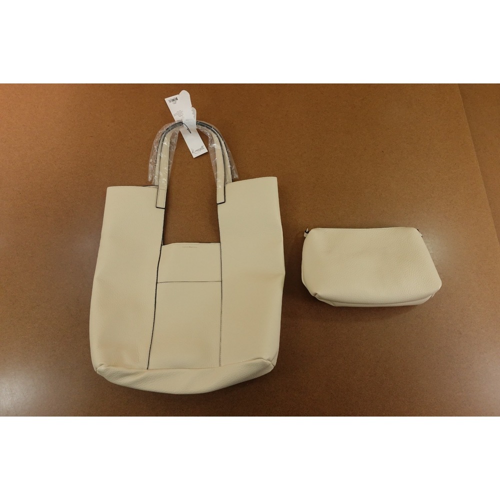 K. Carroll Ivory Vegan Leather RFID Crossbody Organizer 2-In-1 Handbag Set NWT